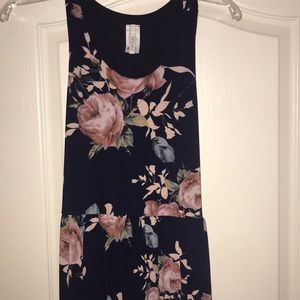 Navy floral maxi dress